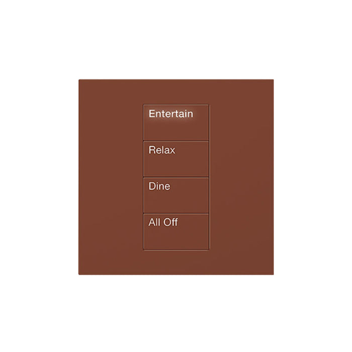 Lutron Square Palladiom Lighting & Shading Keypad (1-Column, 4-button)