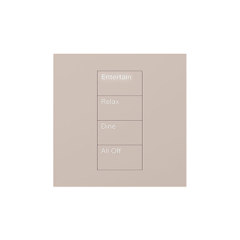 Lutron Square Palladiom Lighting & Shading Keypad (1-Column, 4-button)