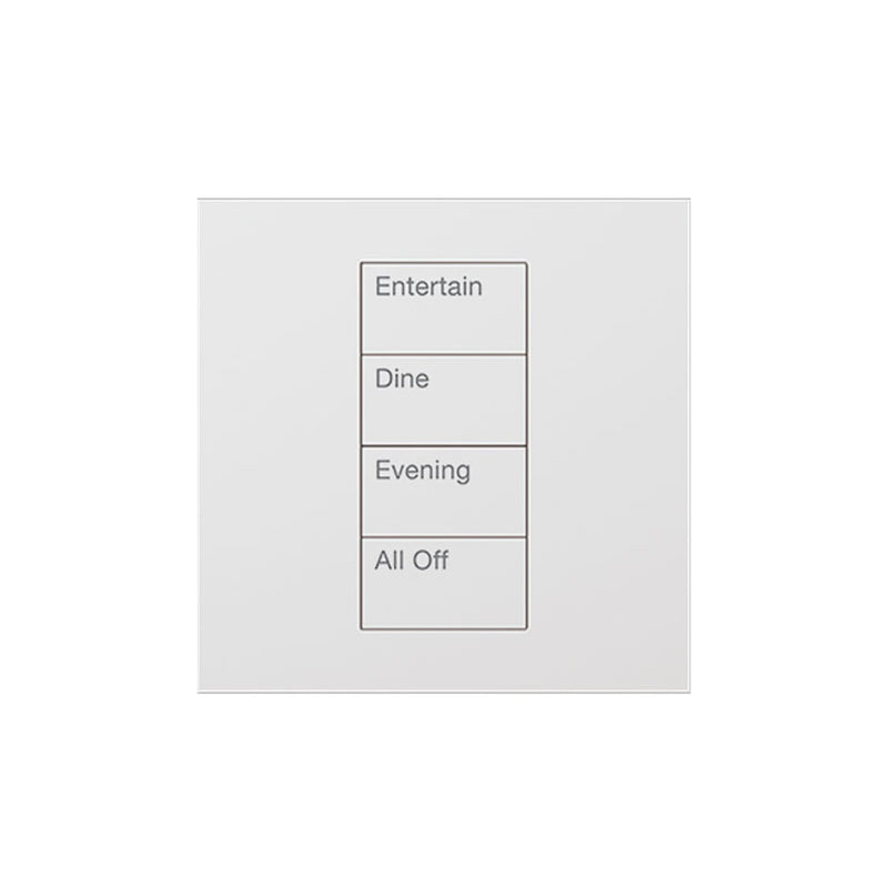 Lutron Square Palladiom Lighting & Shading Keypad (1-Column, 4-button)
