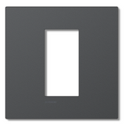Lutron RadioRA 3 Vierti polymer faceplate, matte black, 1-gang 1-column.