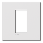 Lutron RadioRA 3 Vierti polymer faceplate, matte white, 1-gang 1-column.
