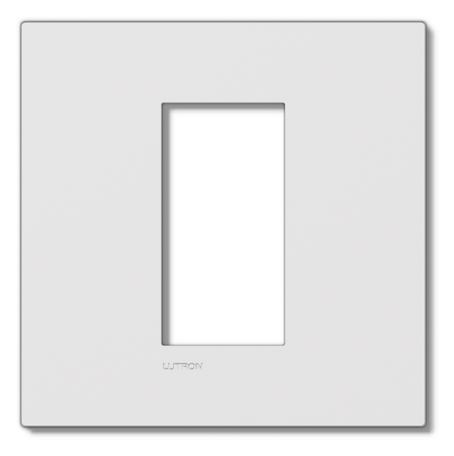Lutron RadioRA 3 Vierti polymer faceplate, matte white, 1-gang 1-column.