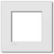 Lutron RadioRA 3 Vierti polymer faceplate, matte white, 1-gang 2-column.