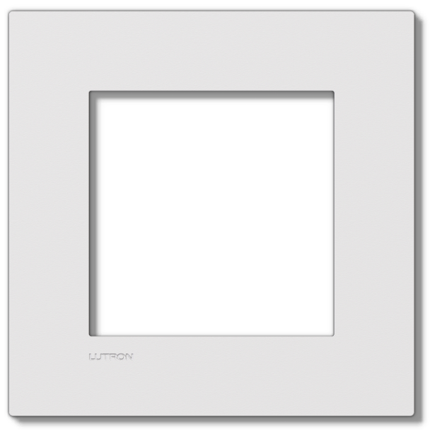 Lutron RadioRA 3 Vierti polymer faceplate, matte white, 1-gang 2-column.