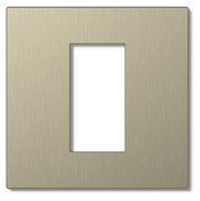 Lutron RadioRA 3 Vierti Signature Metals faceplate in Champagne, 1-Gang 1-Column.