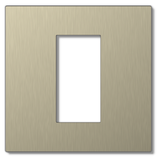 Lutron RadioRA 3 Vierti Signature Metals faceplate in Champagne, 1-Gang 1-Column.
