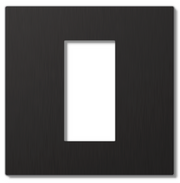 Lutron RadioRA 3 Vierti Signature Metals faceplate in Graphite, 1-Gang 1-Column.