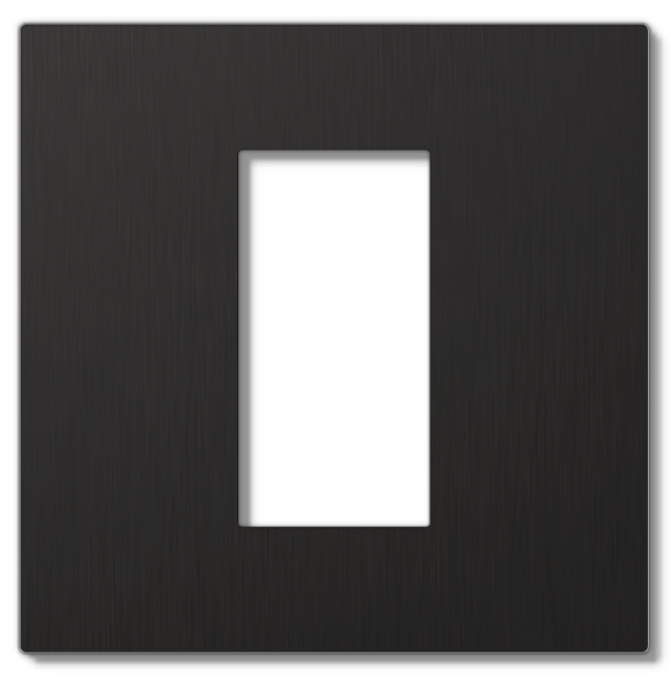 Lutron RadioRA 3 Vierti Signature Metals faceplate in Graphite, 1-Gang 1-Column.
