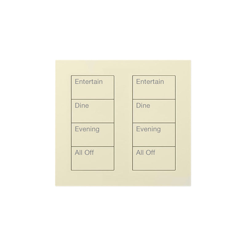 Lutron Square Palladiom Lighting & Shading Keypad (2-Column, 4-Button)