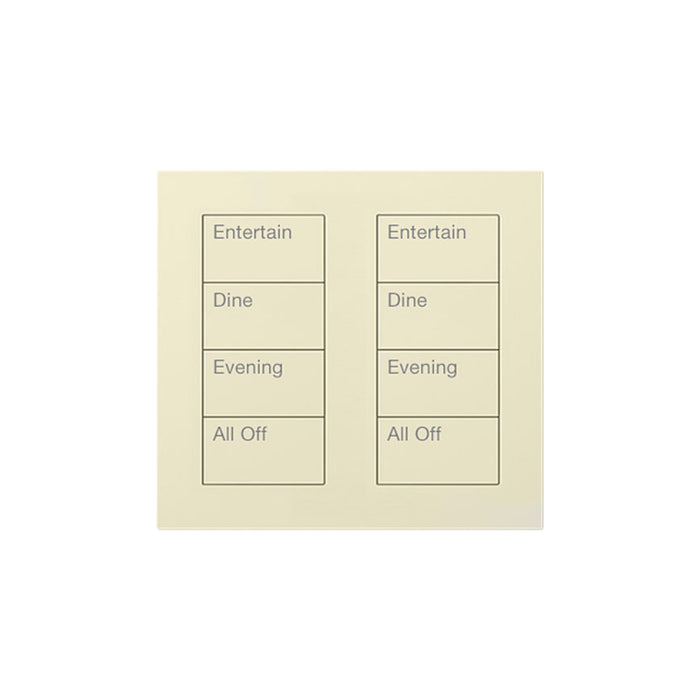 Lutron Square Palladiom Lighting & Shading Keypad (2-Column, 4-Button)