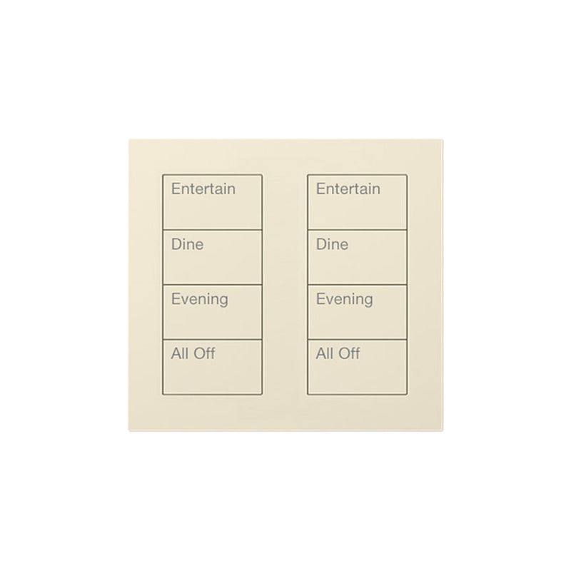 Lutron Square Palladiom Lighting & Shading Keypad (2-Column, 4-Button)