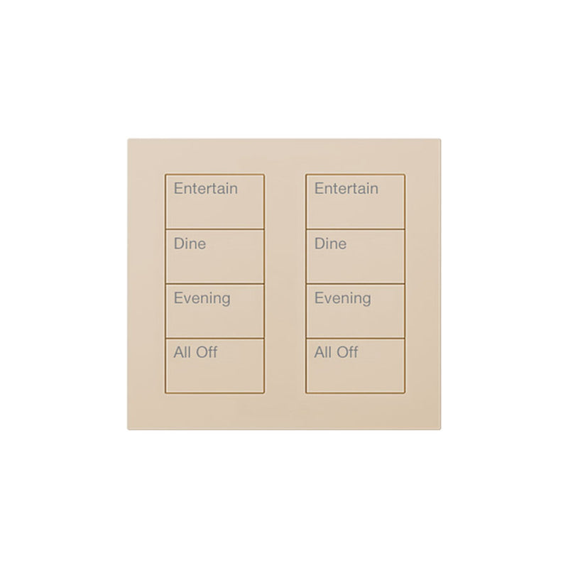 Lutron Square Palladiom Lighting & Shading Keypad (2-Column, 4-Button)