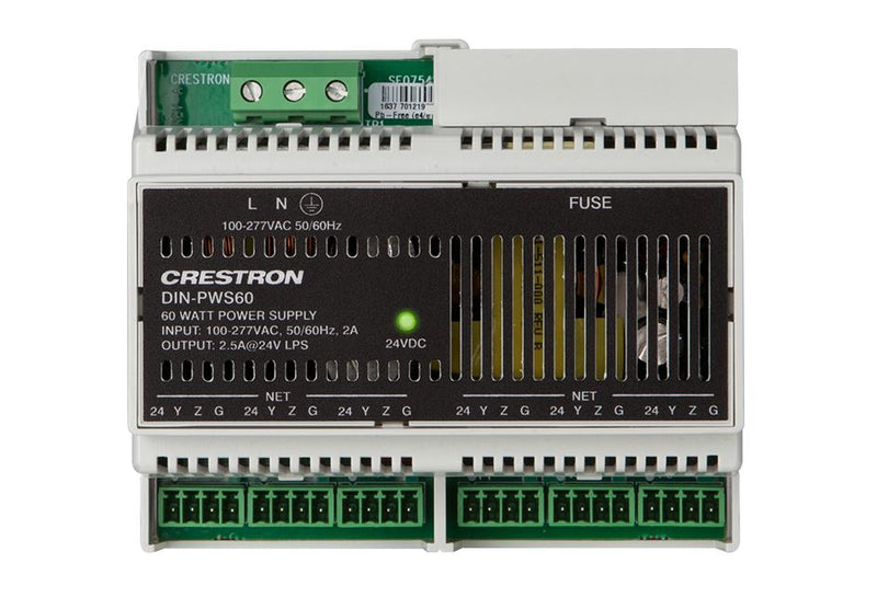 Crestron DIN-PWS60 60W Cresnet DIN rail power supply