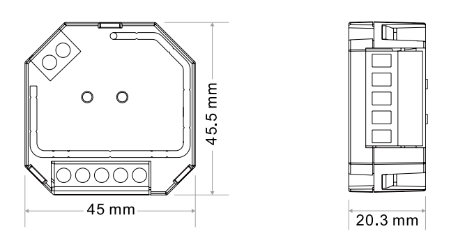The Sunricher SR-MT9040A-S Matter Thread Micro Smart Dimmer has the following...