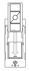 Lutron Pico Wallbox Adapter (PICO-WBX-ADAPT) installed in a residential wall, enabling secure mounting of Pico remotes for...