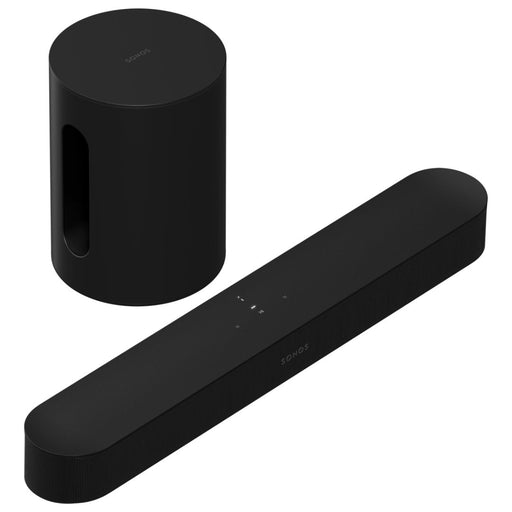 Sonos Beam Gen 2 soundbar and Sub Mini wireless subwoofer surround sound package, Dolby Atmos for Irish home cinema.